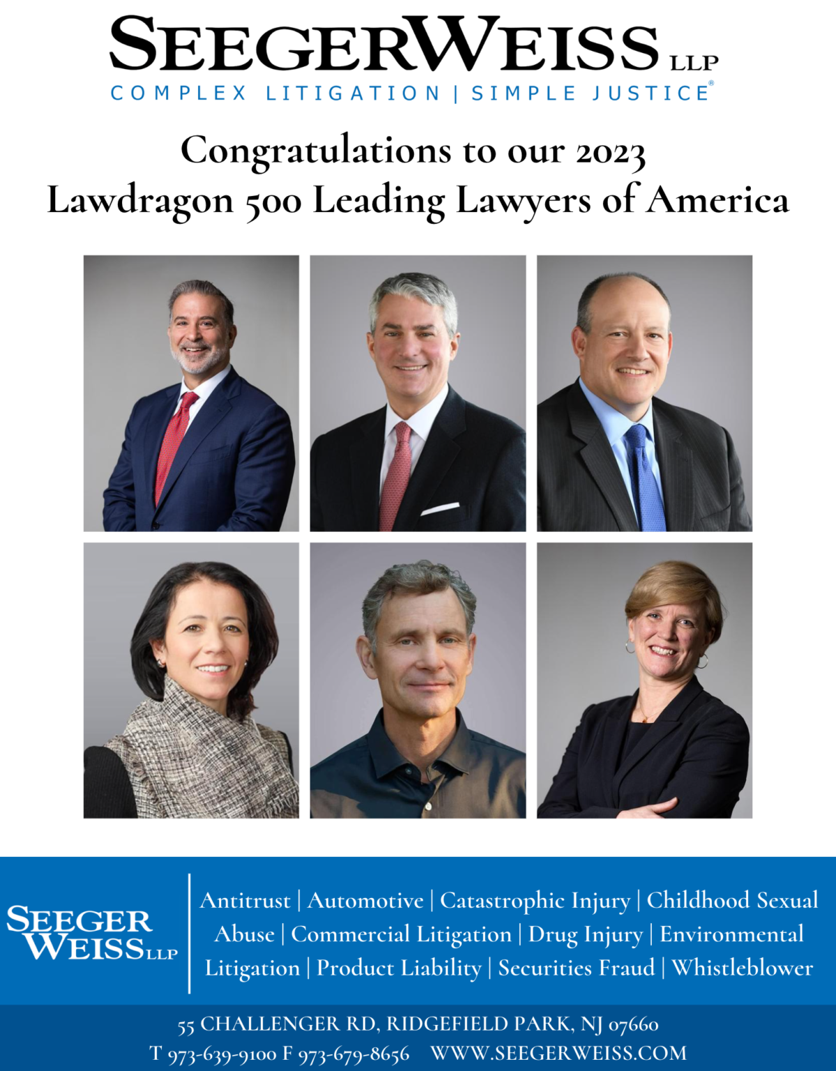 Partners Honored by Lawdragon as Leading Lawyers in America